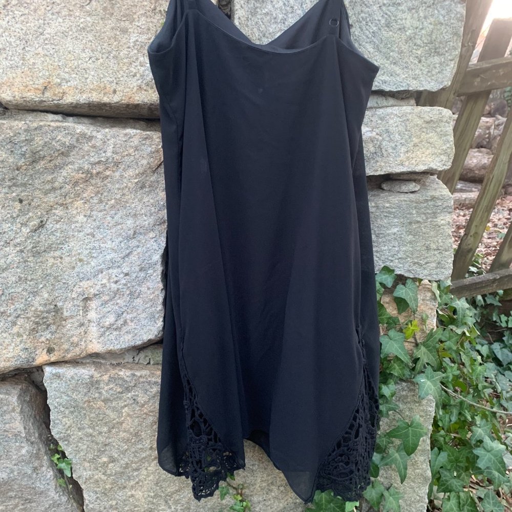 A. Byer Black Dress with Lace Accent